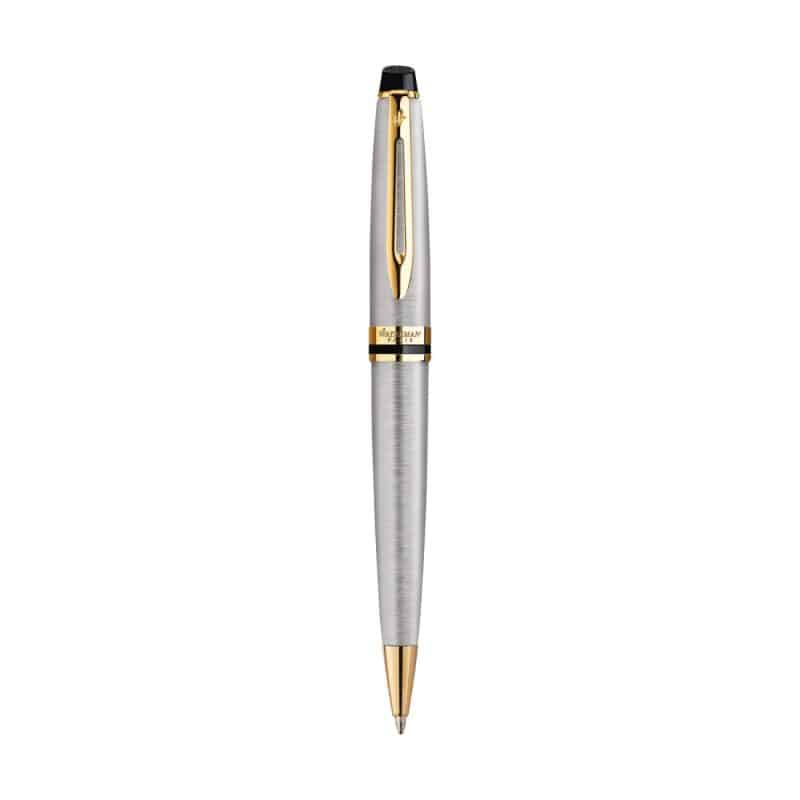Custom Waterman Expert Ballpoint - Stainless Steel - Gold Trim - 2