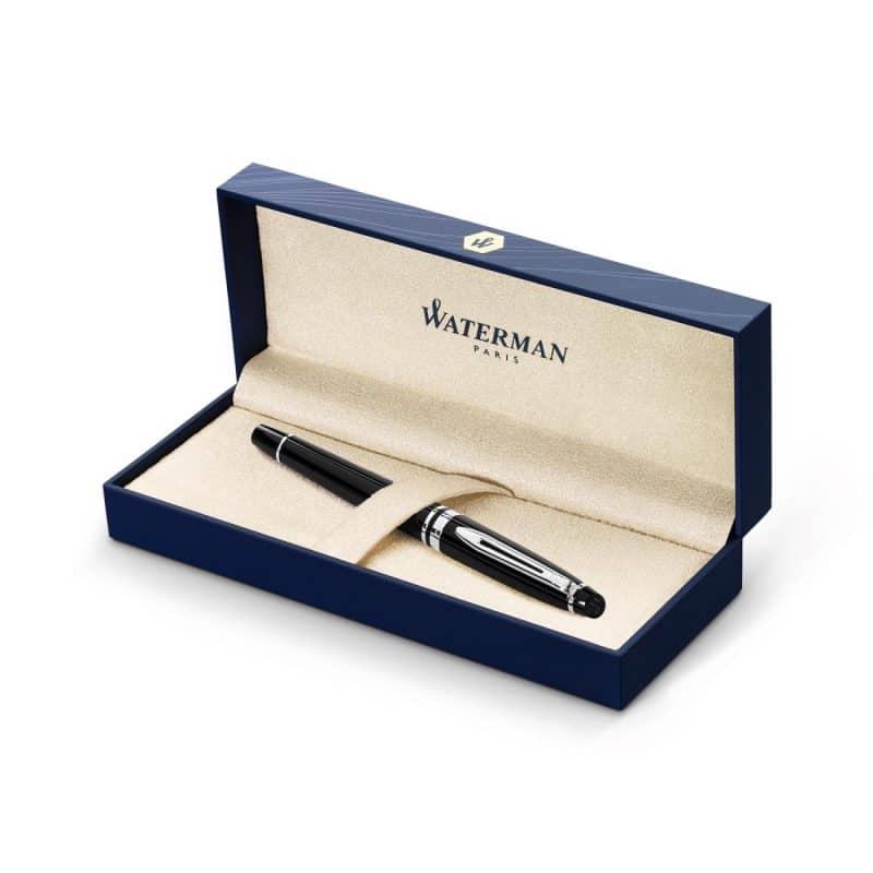 Custom Waterman Expert Rollerball - Black - Silver Trim - 4