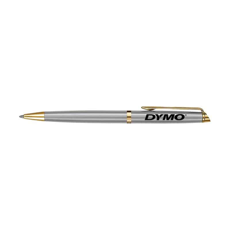 Custom Waterman Hemisphere Ballpoint - Blue Ink - Stainless Steel - Gold Trim
