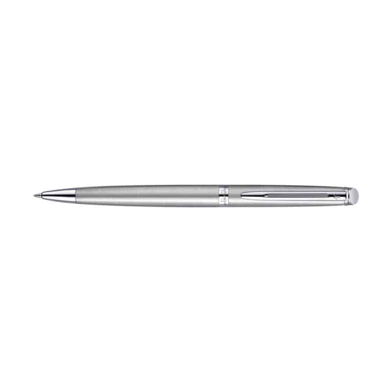 Custom Waterman Hemisphere Ballpoint - Blue Ink - Stainless Steel - Silver Trim - 3