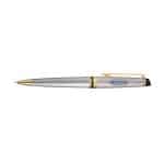 Custom Waterman® Expert Stainless Steel Ballpoint Pen w/Gold Trim