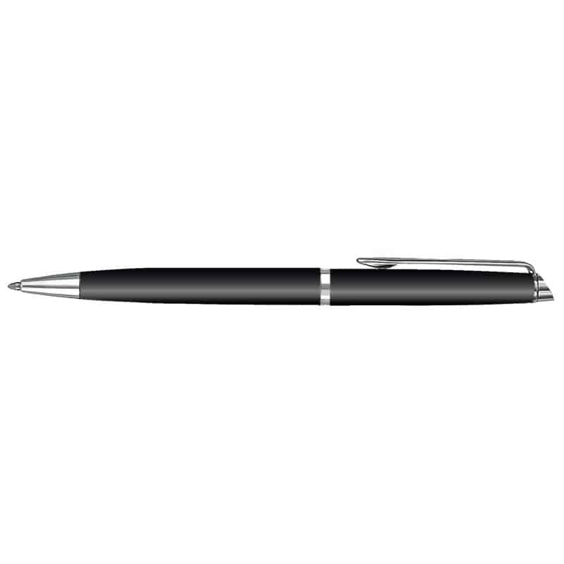 Custom Waterman® Hemisphere Ballpoint Pen (Matte Black CT) - 1