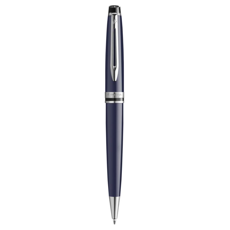 Custom Waterman Expert Ballpoint - Blue - Chrome Trim - 1
