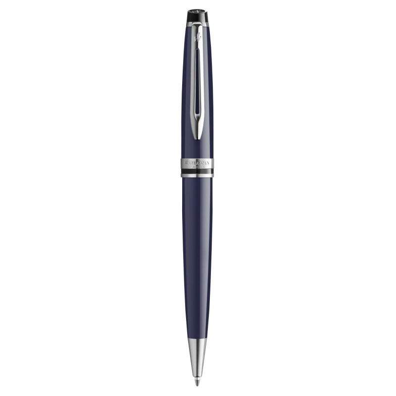 Custom Waterman Expert Ballpoint - Blue - Chrome Trim
